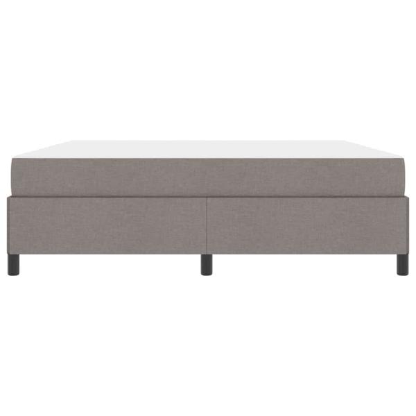 Boxspringbett Taupe, Schwarz 180 x 200 cm Stoff, Ingenieurholz