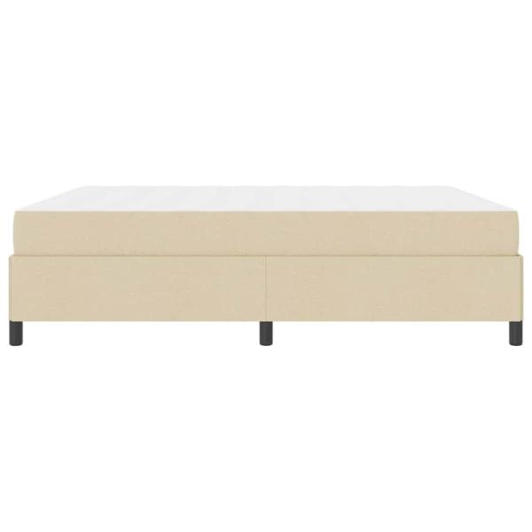 Boxspringbett Creme, Schwarz 180 x 200 cm Stoff, Ingenieurholz