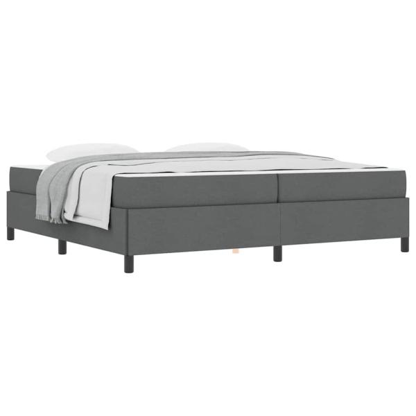 Boxspringbett Dunkelgrau, Schwarz 200 x 200 cm