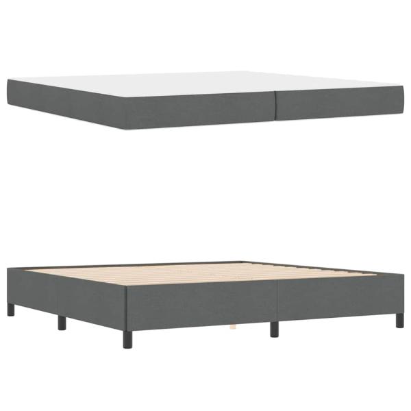 Boxspringbett Dunkelgrau, Schwarz 200 x 200 cm