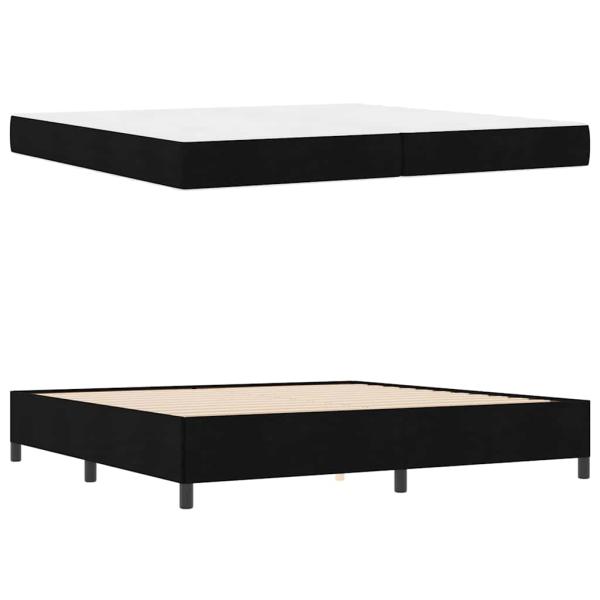 Boxspringbett Schwarz, Schwarz 200 x 200 cm