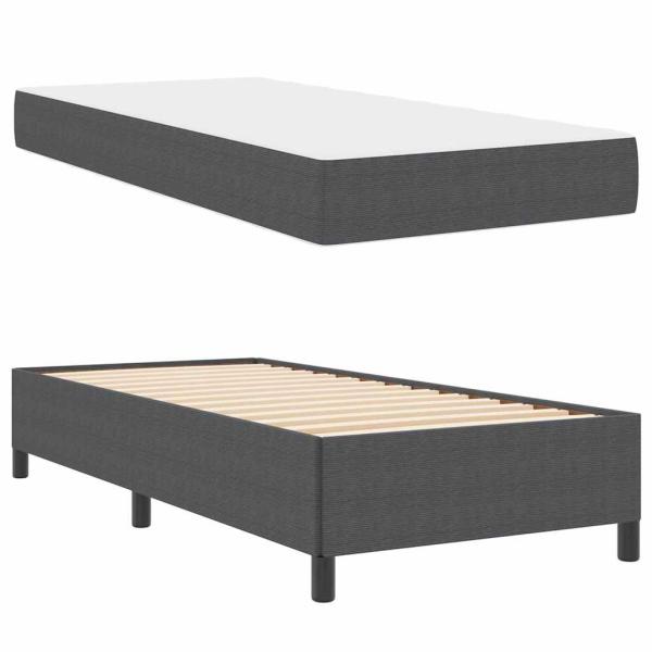 Bettgestell Sonstiges Dunkelgrau 80 x 200 cm Cordstoff