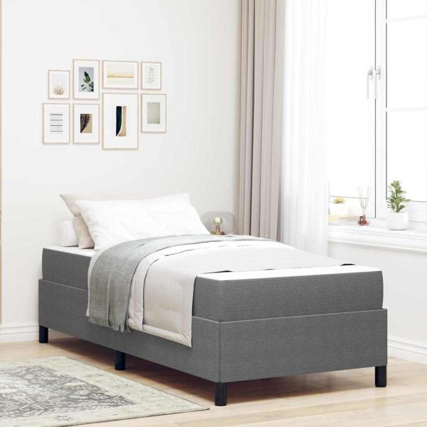 ARDEBO.de - Bettgestell Sonstiges Hellgrau 90 x 190 cm Cordstoff