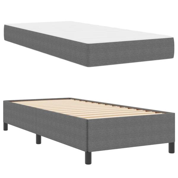 Bettgestell Sonstiges Hellgrau 90 x 190 cm Cordstoff