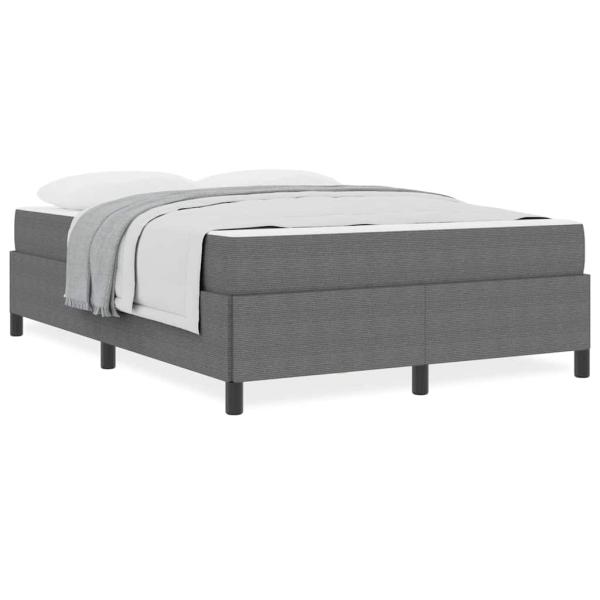 Bettgestell Sonstiges Hellgrau 140 x 190 cm Cordstoff