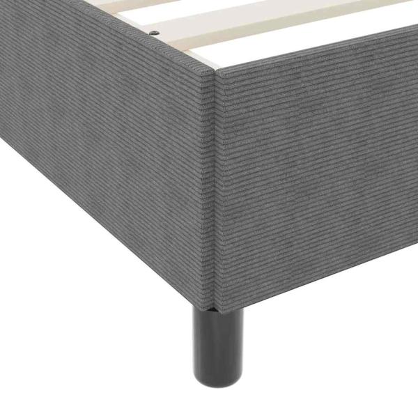 Bettgestell Sonstiges Hellgrau 140 x 190 cm Cordstoff