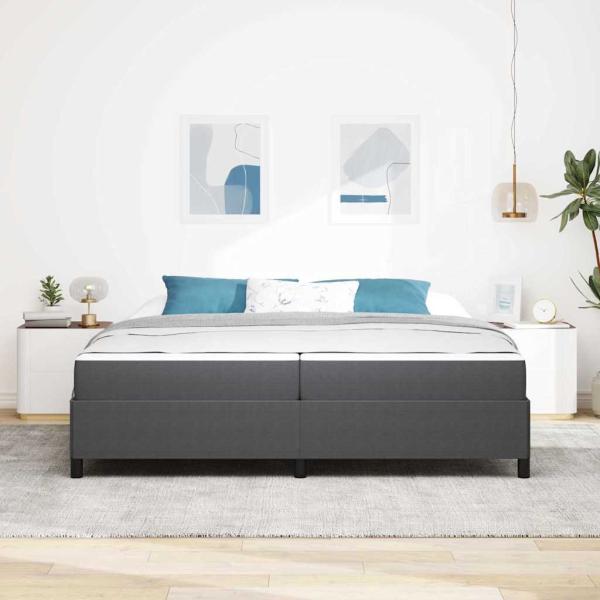 Bettgestell Sonstiges Dunkelgrau 100 x 200 cm Cordstoff