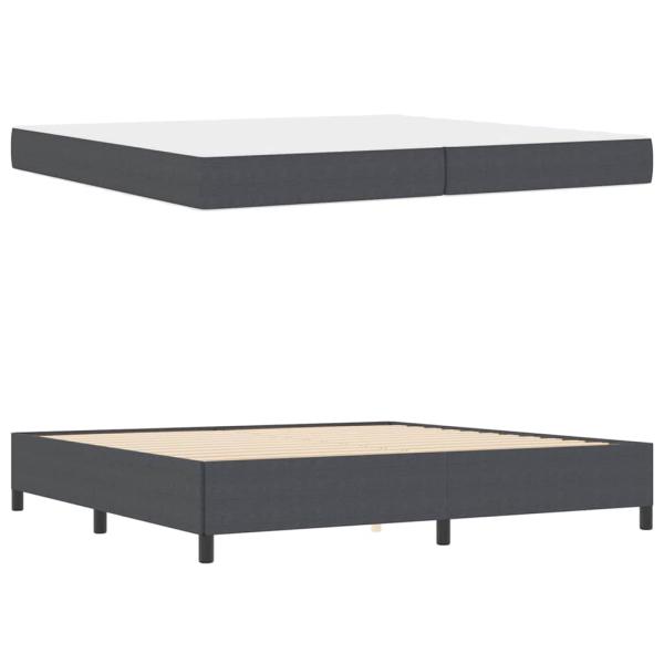 Bettgestell Sonstiges Dunkelgrau 100 x 200 cm Cordstoff