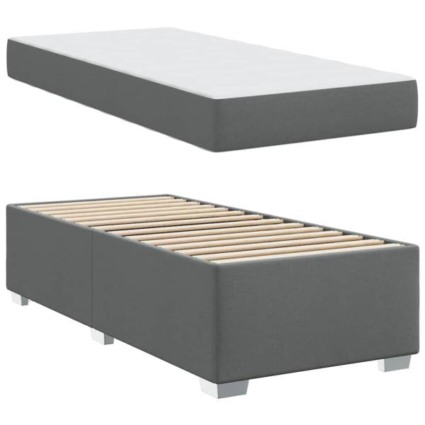 Bettgestell Sonstiges Dunkelgrau 80 x 200 cm Stoff