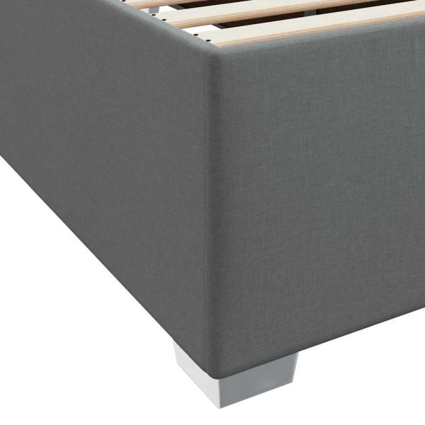 Bettgestell Sonstiges Dunkelgrau 80 x 200 cm Stoff