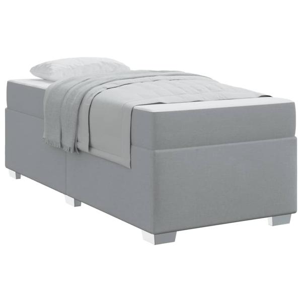 Bettgestell Sonstiges Hellgrau 90 x 190 cm Stoff