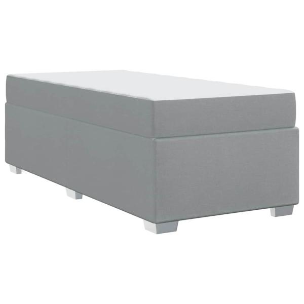 Bettgestell Sonstiges Hellgrau 90 x 190 cm Stoff