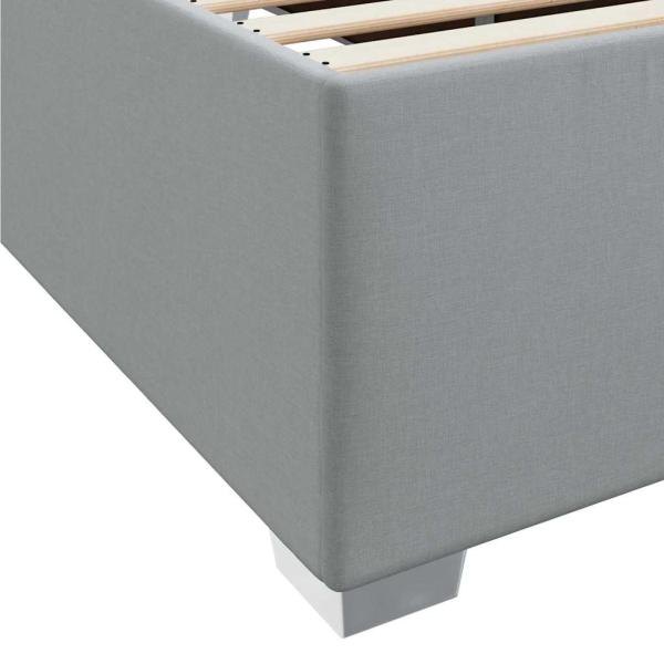 Bettgestell Sonstiges Hellgrau 90 x 190 cm Stoff