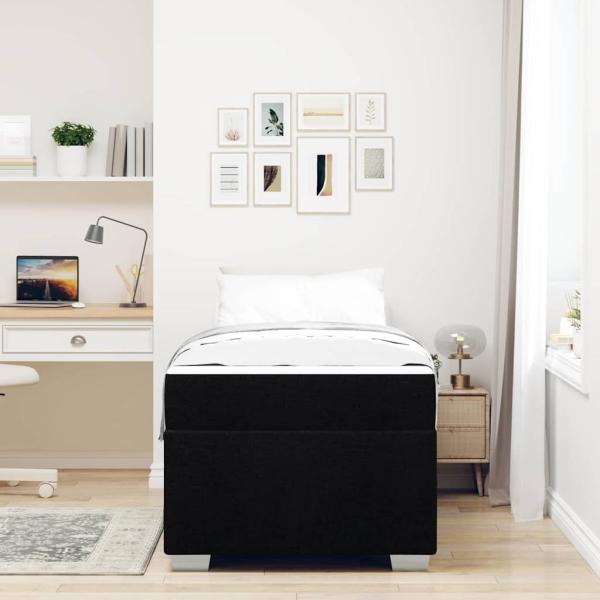 Bettgestell Sonstiges Schwarz 90 x 190 cm Stoff