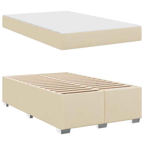 Bettgestell Sonstiges Creme 120 x 190 cm Stoff