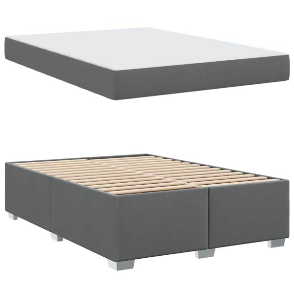 Bettgestell Sonstiges Dunkelgrau 140 x 200 cm Stoff