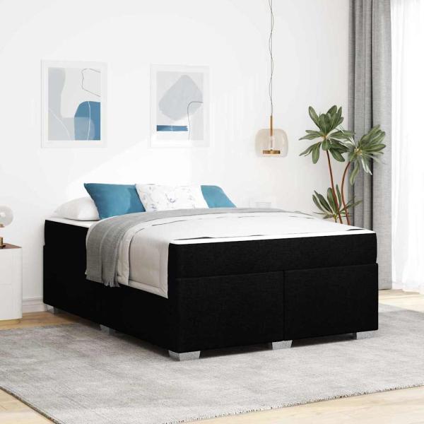 ARDEBO.de - Bettgestell Sonstiges Schwarz 160 x 200 cm Stoff