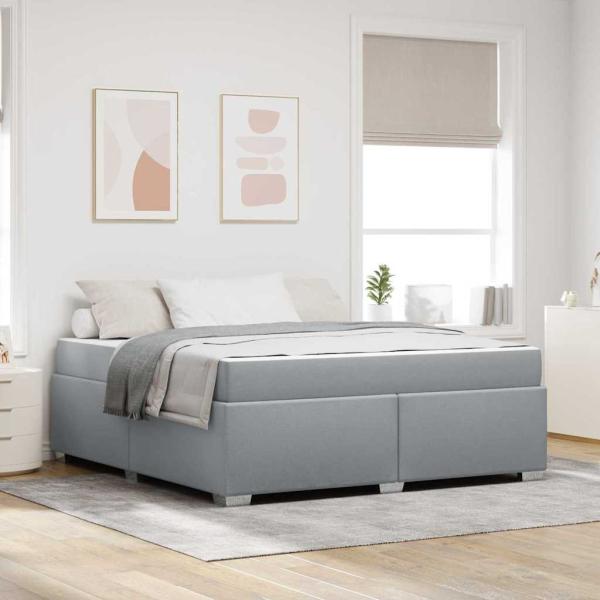 ARDEBO.de - Bettgestell Sonstiges Hellgrau 180 x 200 cm Stoff