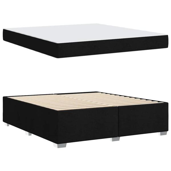 Bettgestell Sonstiges Schwarz 180 x 200 cm Stoff