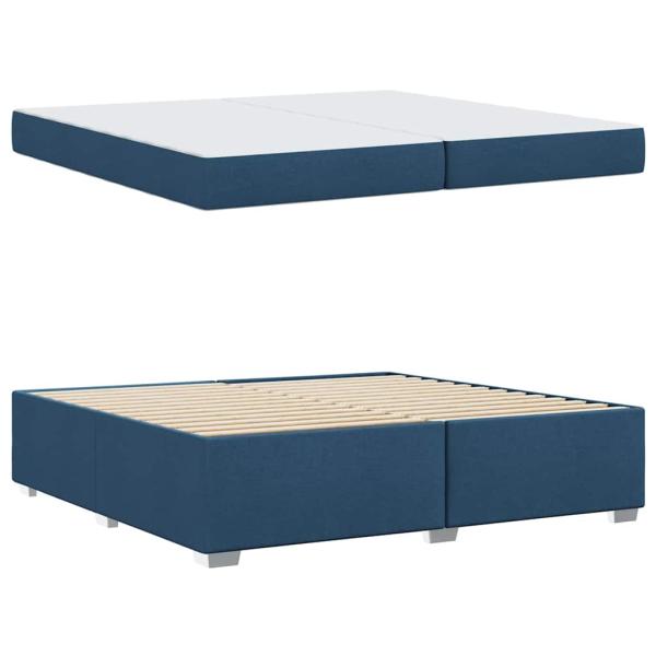 Bettgestell Sonstiges Blau 200 x 200 cm Stoff