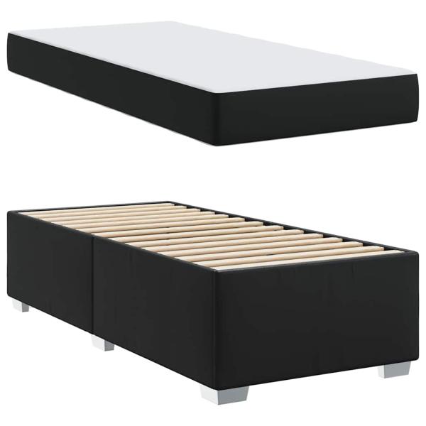 Bettgestell Sonstiges Schwarz 80 x 200 cm Kunstleder