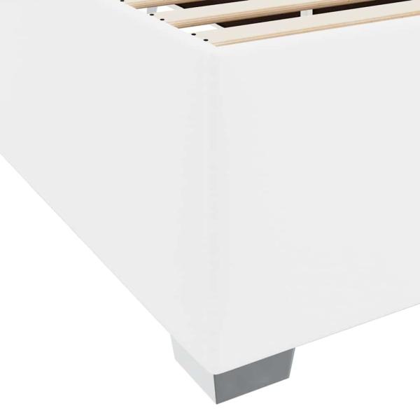 ARDEBO.de - Bettgestell Sonstiges Weiß 90 x 200 cm Kunstleder