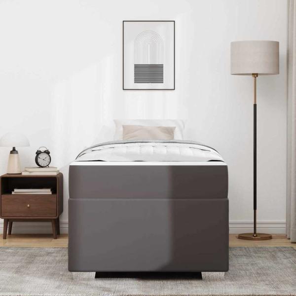 Bettgestell Sonstiges Grau 90 x 200 cm Kunstleder