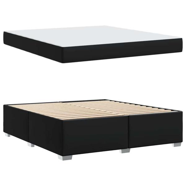 Bettgestell Sonstiges Schwarz 180 x 200 cm Kunstleder