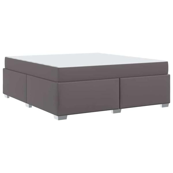 Bettgestell Sonstiges Grau 180 x 200 cm Kunstleder