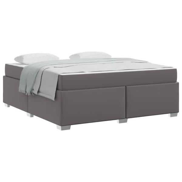 Bettgestell Sonstiges Grau 180 x 200 cm Kunstleder