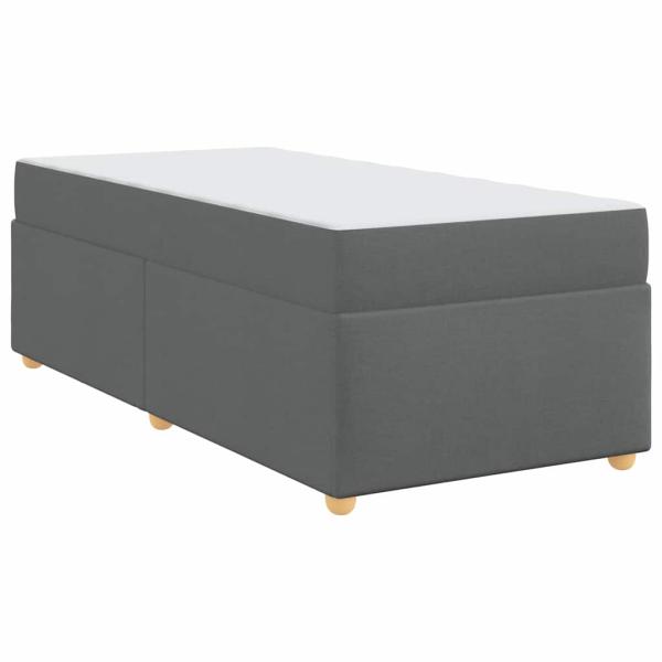 Bettgestell mit Matratze Sonstiges Dunkelgrau 90 x 190 cm Stoff