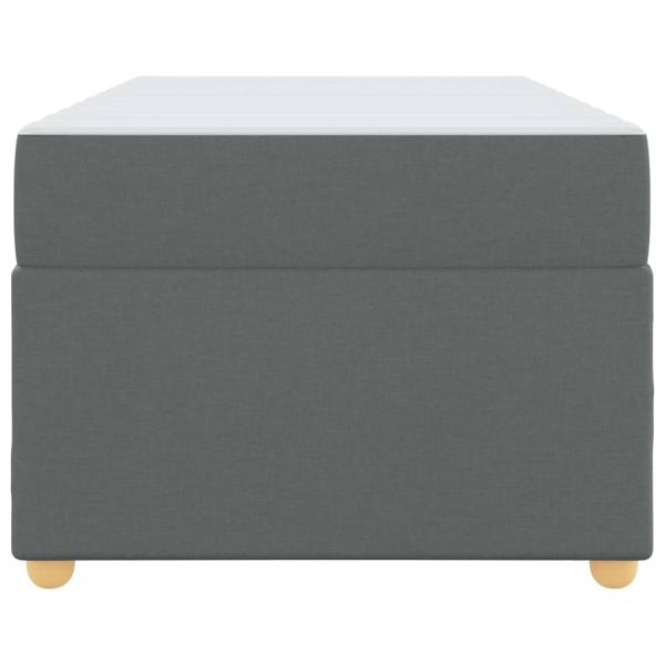 Bettgestell mit Matratze Sonstiges Dunkelgrau 90 x 190 cm Stoff