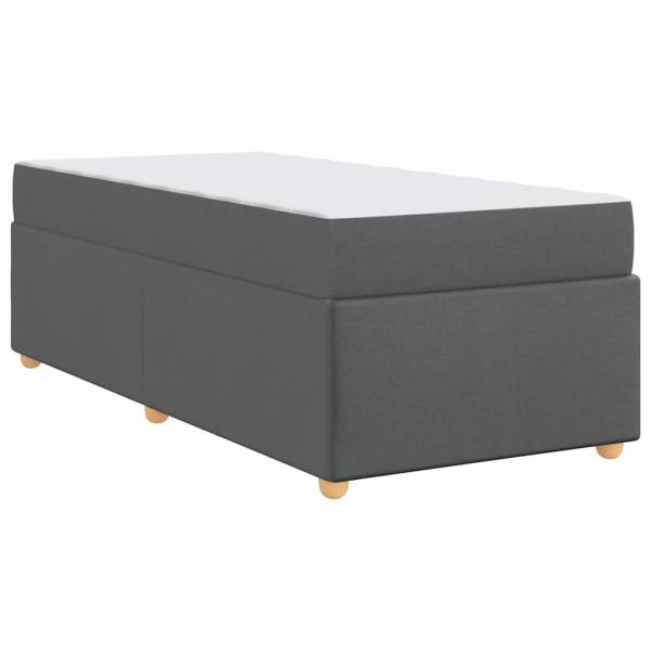 Bettgestell mit Matratze Sonstiges Dunkelgrau 90 x 190 cm Stoff