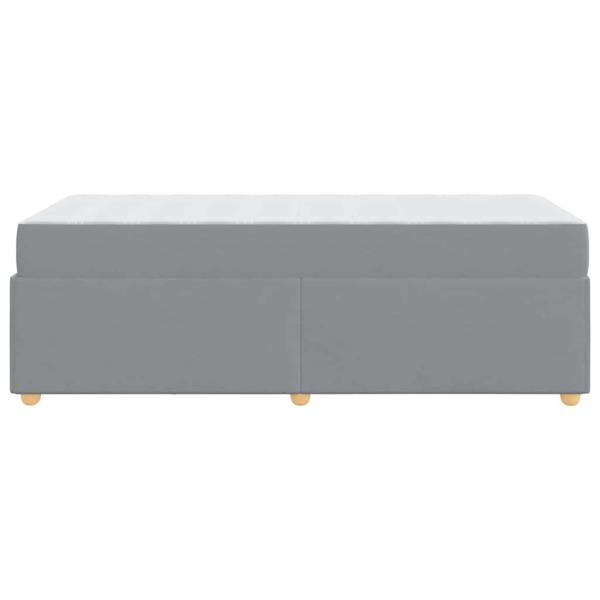 Bettgestell mit Matratze Sonstiges Hellgrau 90 x 200 cm Stoff