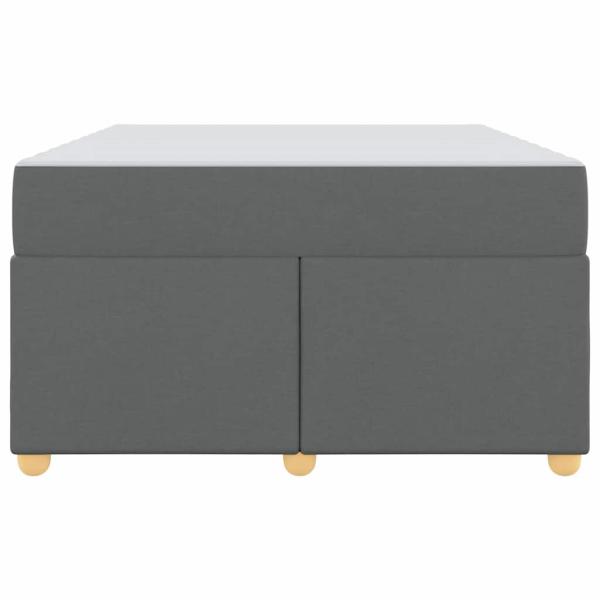 Bettgestell mit Matratze Dunkelgrau 120 x 190 cm Stoff