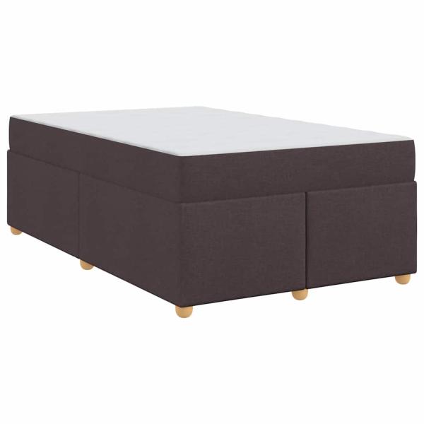 Bettgestell mit Matratze Dunkelbraun 120 x 190 cm Stoff