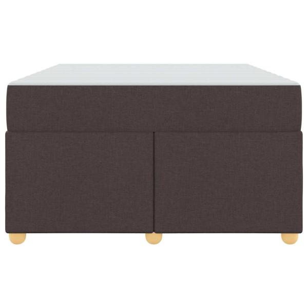 Bettgestell mit Matratze Dunkelbraun 120 x 190 cm Stoff