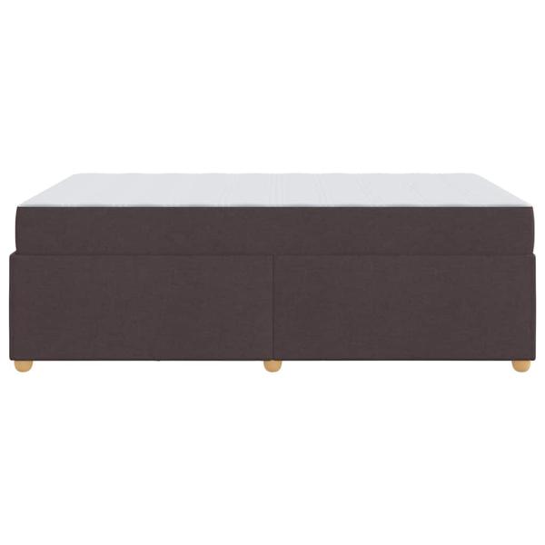 Bettgestell mit Matratze Dunkelbraun 120 x 190 cm Stoff