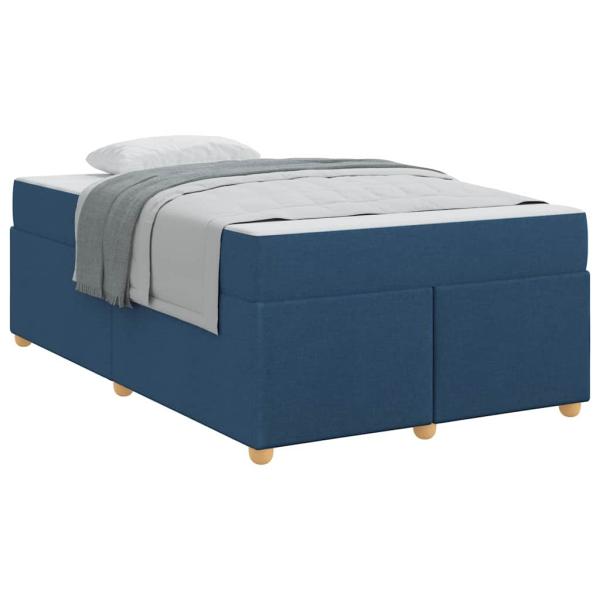 Bettgestell mit Matratze Sonstiges Blau 120 x 190 cm Stoff