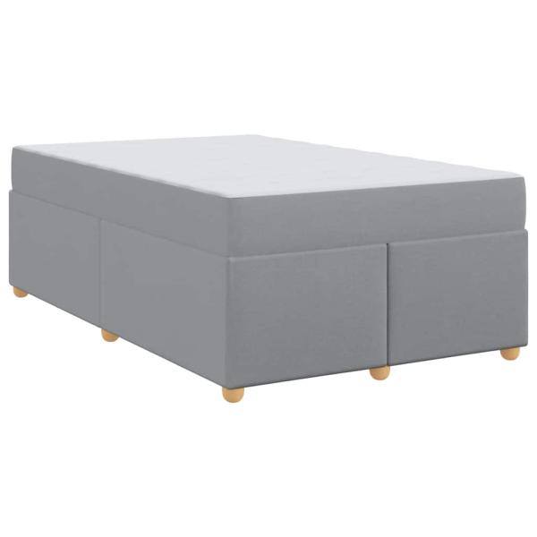 Bettgestell mit Matratze Sonstiges Hellgrau 120 x 200 cm Stoff