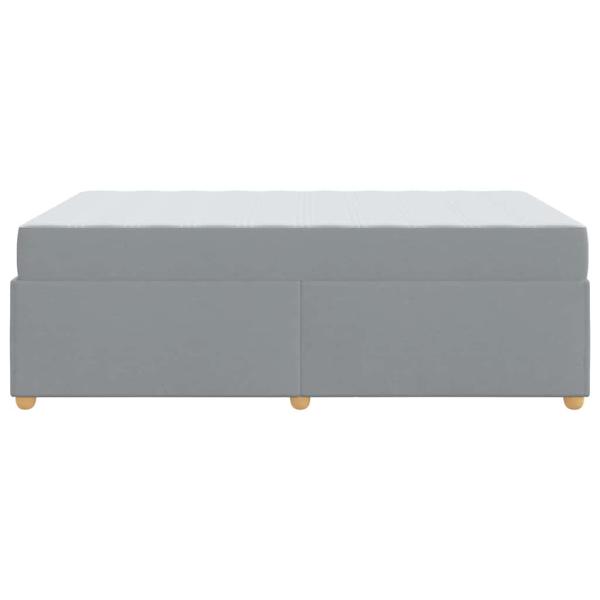 Bettgestell mit Matratze Sonstiges Hellgrau 120 x 200 cm Stoff