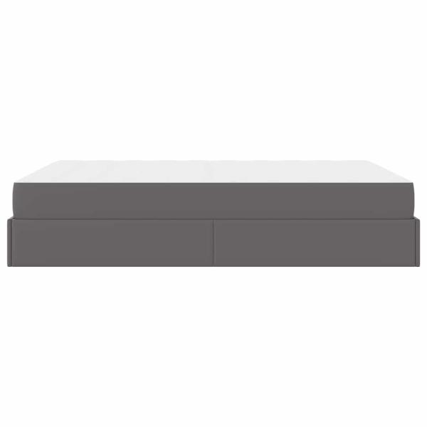 Bettgestell mit Matratze Sonstiges Grau 160 x 200 cm Kunstleder
