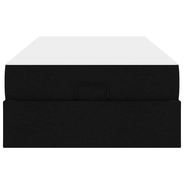 Bettgestell Schwarz 90 x 190 cm Stoff