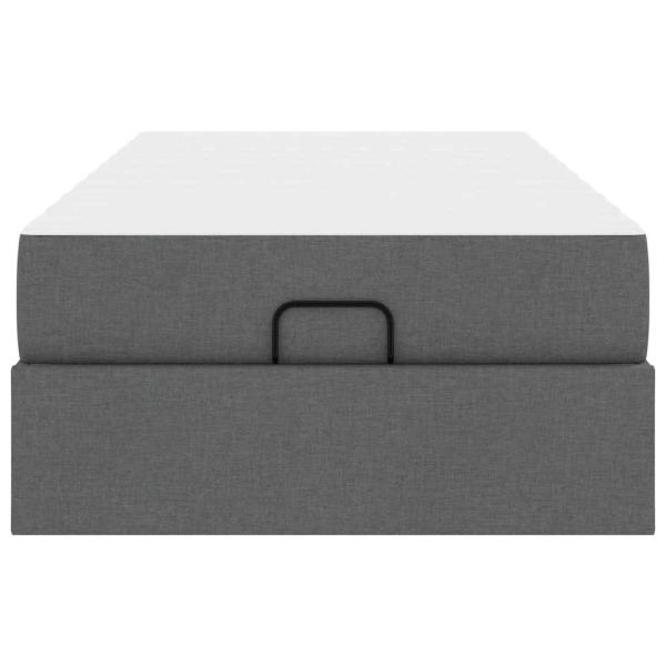 Bettgestell Dunkelgrau 90 x 200 cm Stoff