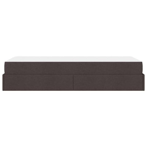 Bettgestell Dunkelbraun 90 x 200 cm Stoff