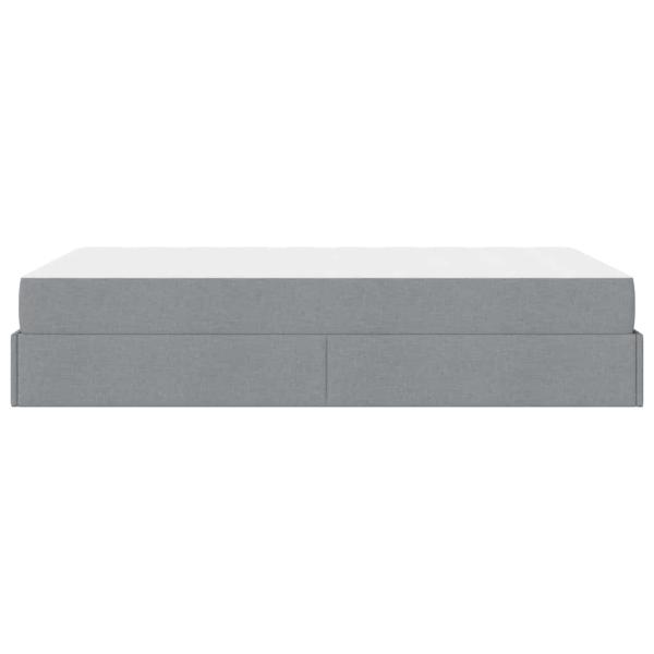 Bettgestell Hellgrau 120 x 190 cm Stoff