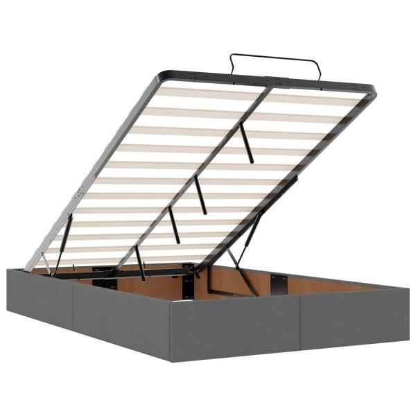 Bettgestell Dunkelgrau 120 x 190 cm Stoff