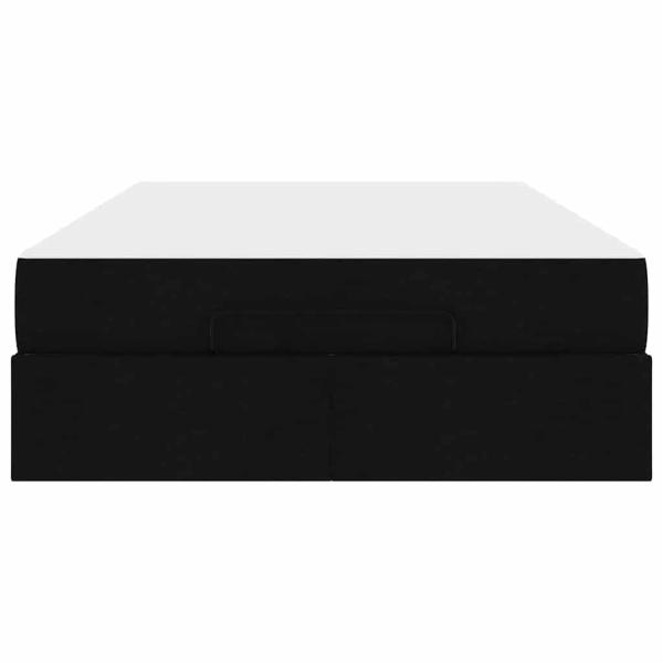 Bettgestell Schwarz 120 x 190 cm Stoff