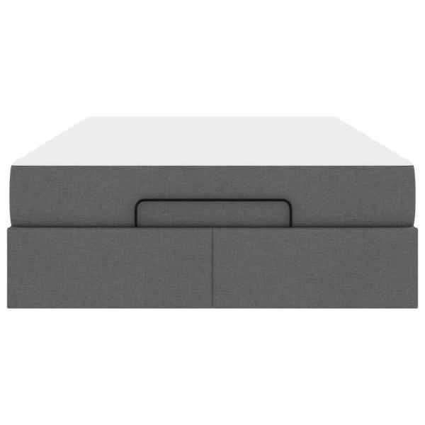 Bettgestell Dunkelgrau 120 x 200 cm Stoff