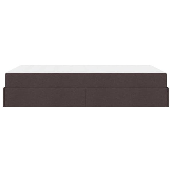 Bettgestell Dunkelbraun 120 x 200 cm Stoff